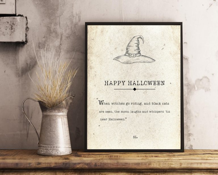 Happy Halloween Canvas Witch Gift For Halloween Happy Halloween Canvas Witch Gift For Halloween